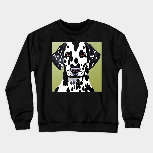Dalmatian Dog Painting Crewneck Sweatshirt by KayBee Gift Shop
